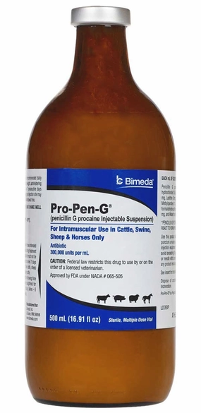 Rx Pro Pen G (penicillin G procaine) Injectable Solution for Cattle, Sheep, Swine, & Horses chicken supplies backyard chicken coop accessories poultry food chicken vitamins