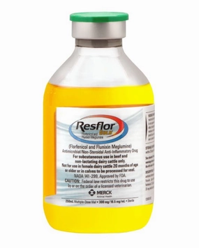 Rx Resflor Gold (florfenicol & flunixin meglumine) for Cattle sheep feed sheep mineral sheep hay sheep pellets sheep salt block