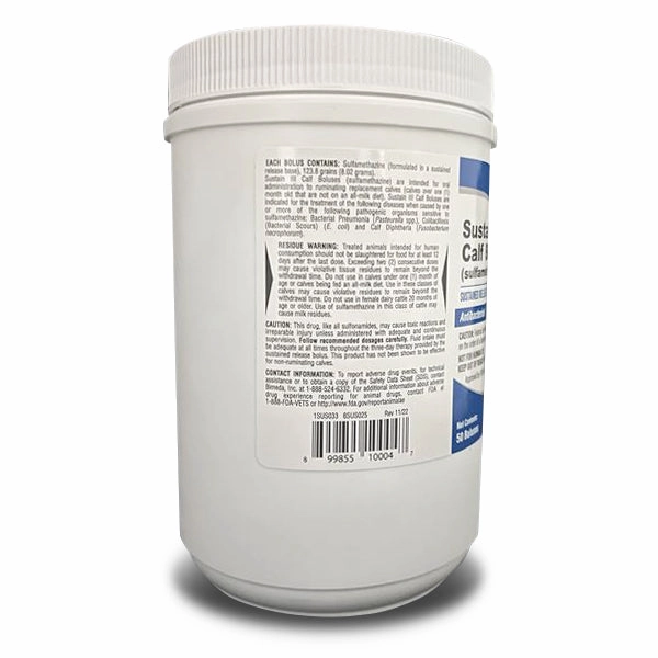 Rx Sustain III Bolus (sulfamethazine) Sustained Release Bolus (72 Hours) for Calves, 50 ct