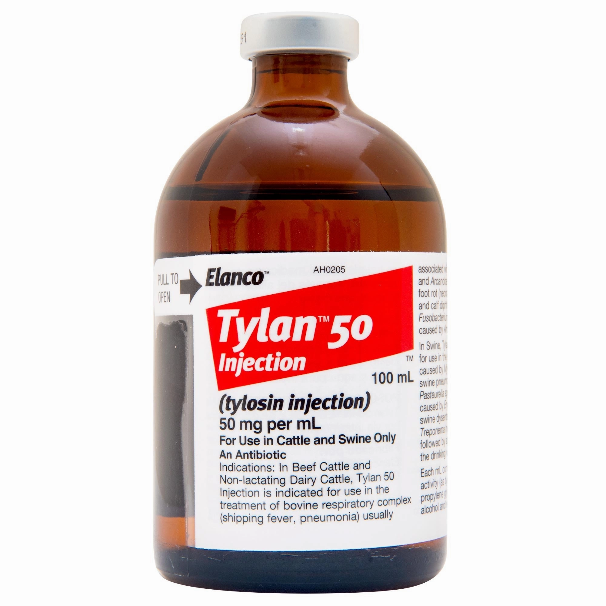 Rx Tylan 50 Injection, 100 mL