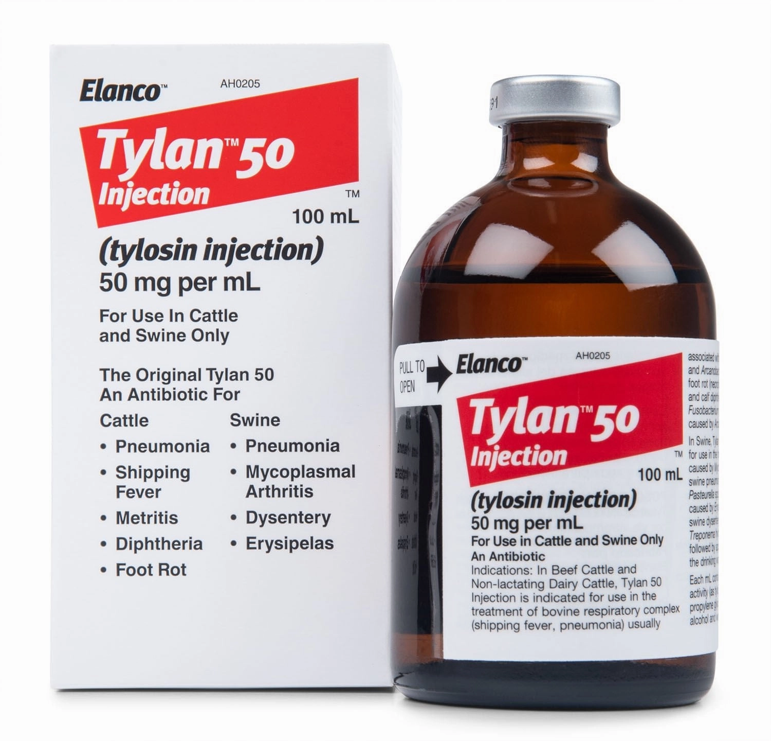 Rx Tylan 50 Injection, 100 mL