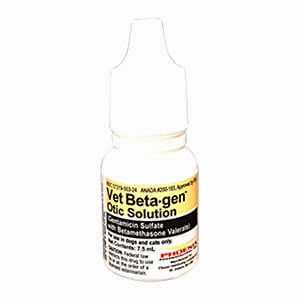Rx Vet Beta-gen (gentamicin sulfate/bet) Otic Solution for Dogs & Cats, 7.5mL Bottle cat scratchers cat towers cat window perch cat heating pad cat calming spray