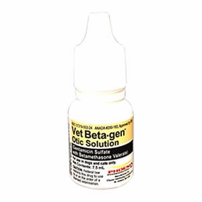Rx Vet Beta-gen (gentamicin sulfate/bet) Otic Solution for Dogs & Cats, 7.5mL Bottle cat scratchers cat towers cat window perch cat heating pad cat calming spray