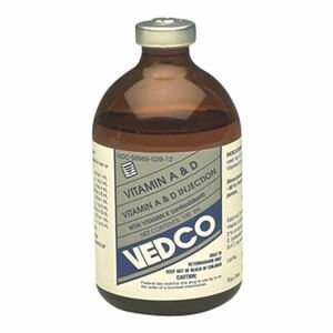 Rx Vitamin A & D (Generic) Injection for Swine, Sheep, & Cattle, 100 mL