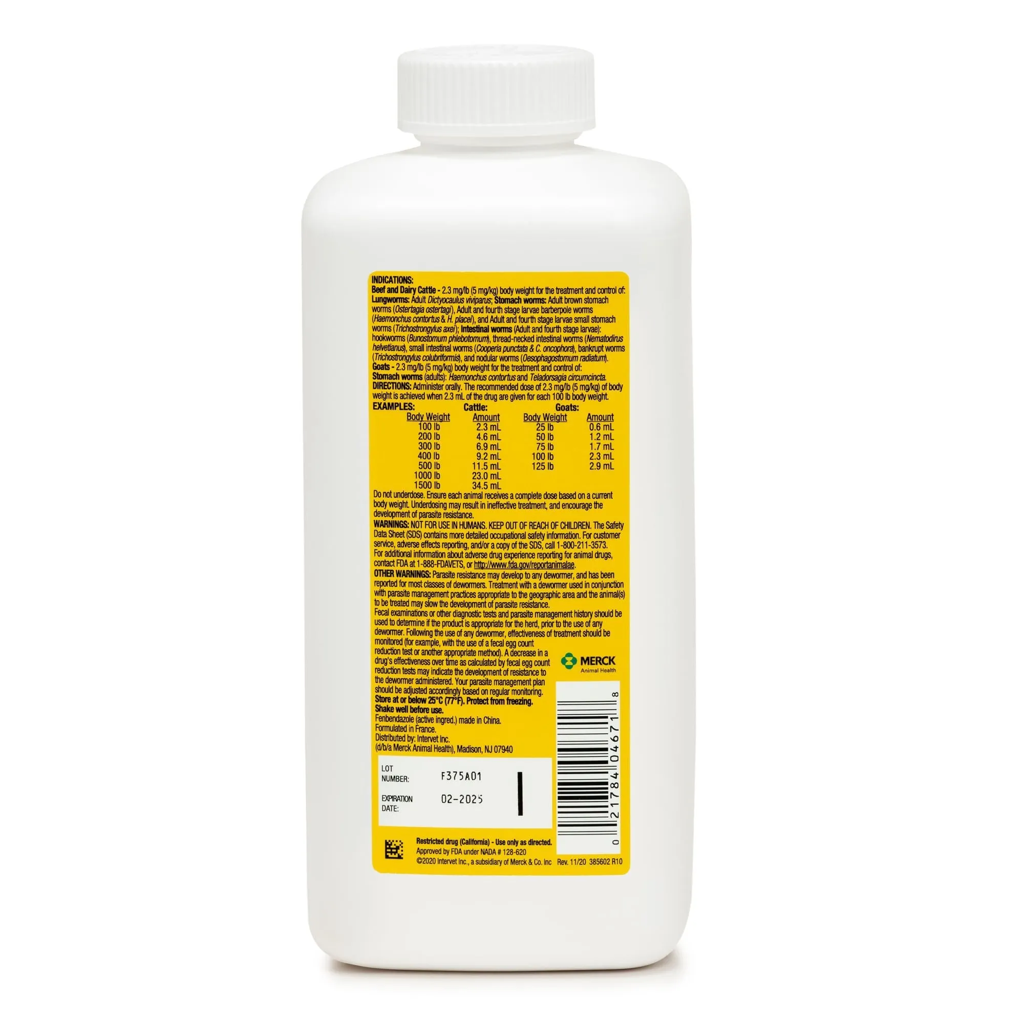 Safe-Guard 10% Suspension Cattle and Goat Dewormer