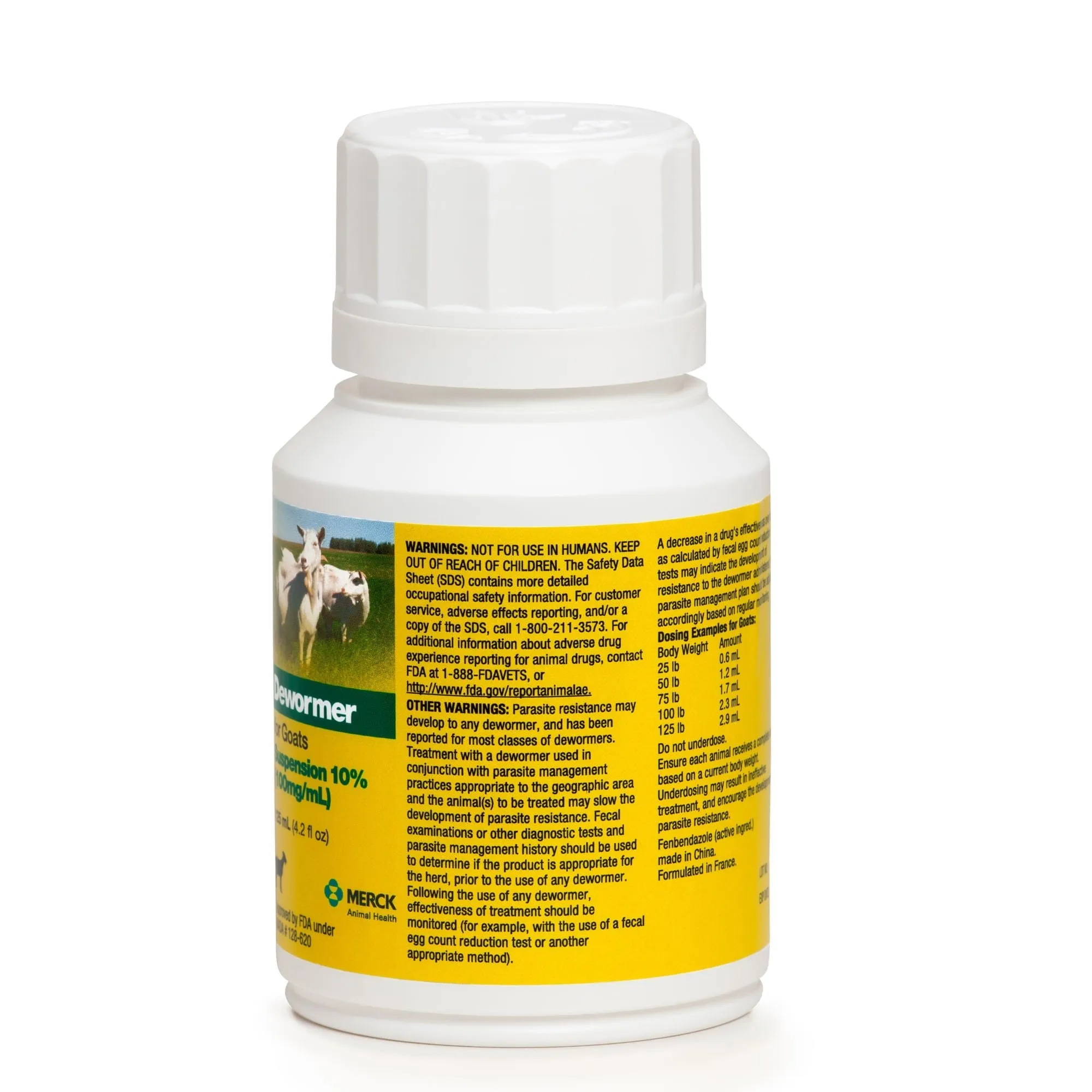 Safe-Guard Goat Dewormer (10% Suspension), 125 mL