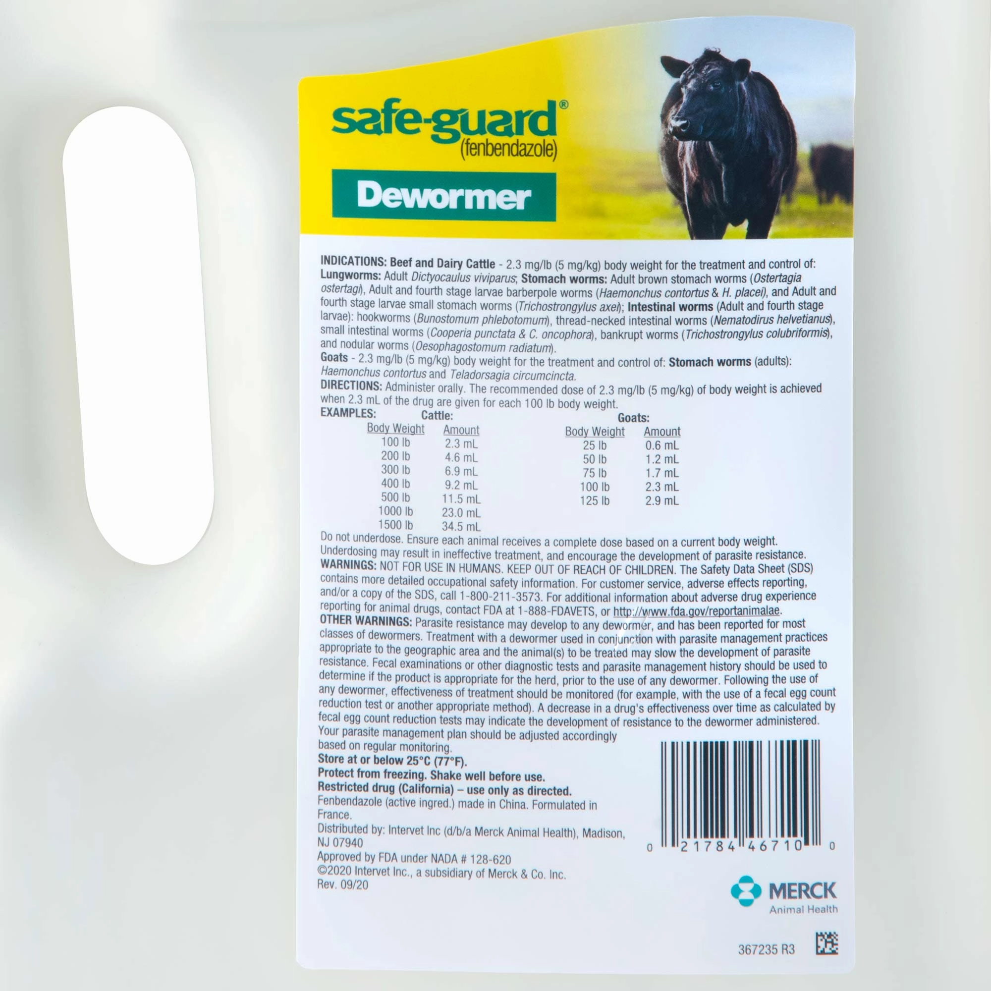 Safe-Guard 10% Suspension Cattle and Goat Dewormer