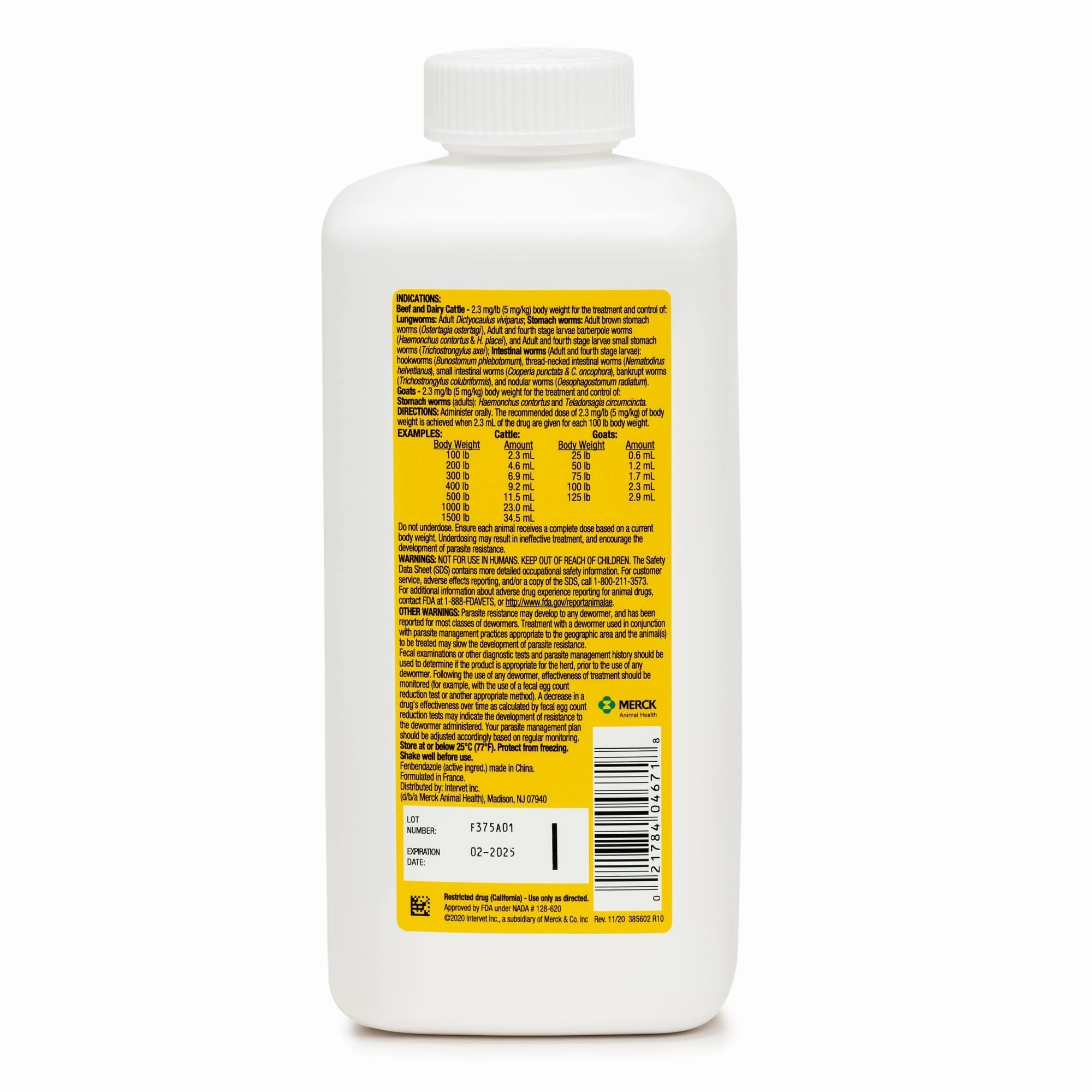 Safe-Guard 10% Suspension Cattle and Goat Dewormer
