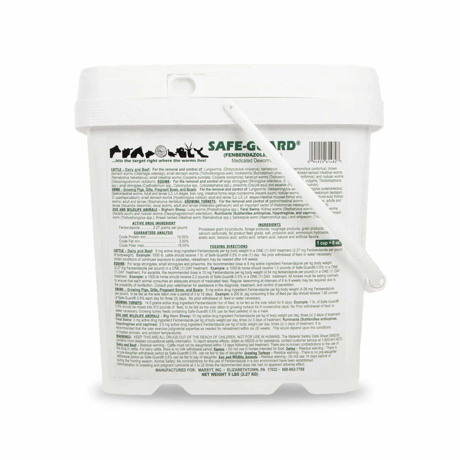 Safe-Guard Multi-Species Dewormer, Pellets, 5 lbs