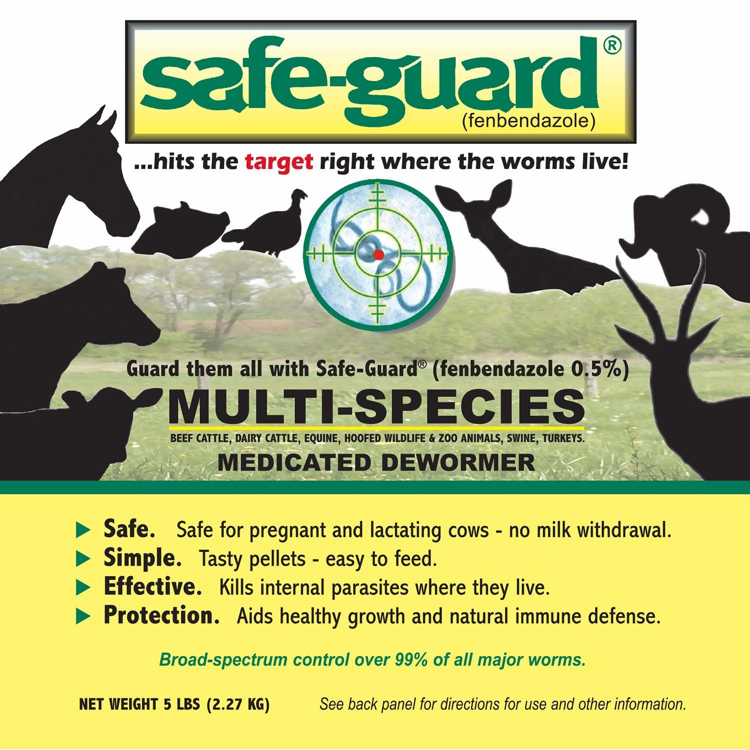 Safe-Guard Multi-Species Dewormer, Pellets, 5 lbs