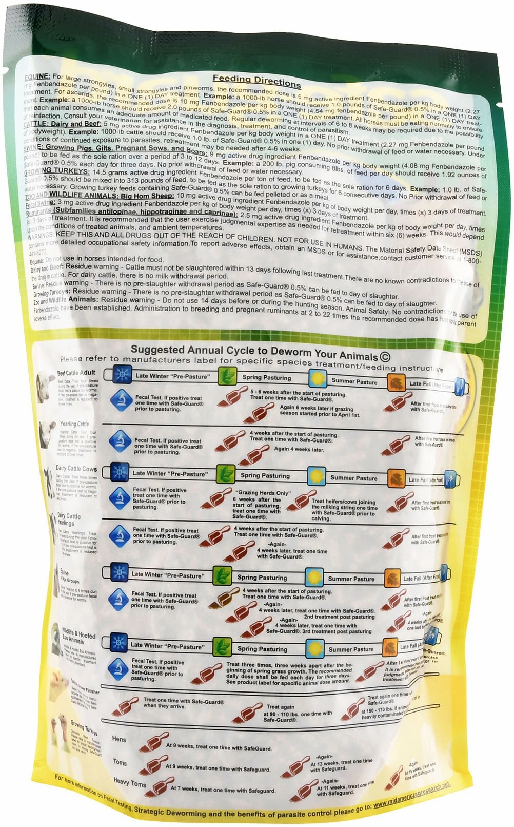 Safe-Guard Multi-Species Dewormer, Pellets