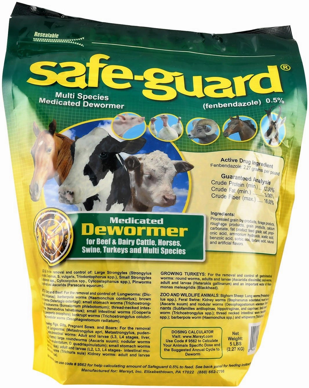 Safe-Guard Multi-Species Dewormer, Pellets