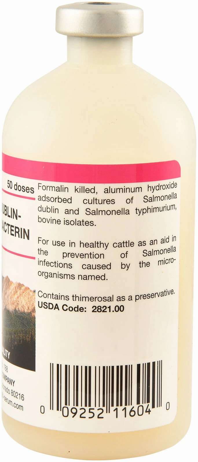 Salmonella Dublin-Typhimurium Bacterin Cattle Vaccine