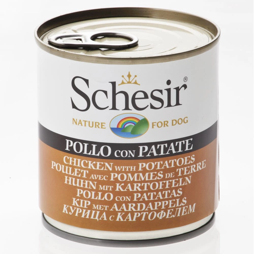 Schesir Chicken with Potatoes Canned Dog Food 285g canned dog food wet dog food grain free dog food dog food with gravy beef dog food