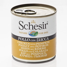 Schesir Chicken with Pumpkin Canned Dog Food 285g canned dog food wet dog food grain free dog food dog food with gravy beef dog food