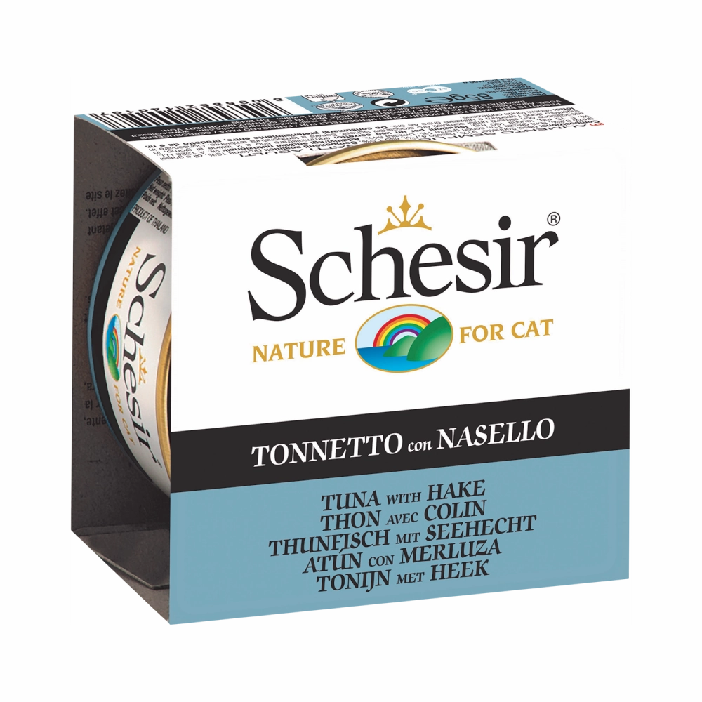 Schesir Nature Tuna with Hake in Jelly for Cats 85g