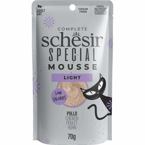 Schesir Special Mousse Light Chicken Grain-Free Adult Pouch Cat Food 70g dog travel bag car seat cover pet carrier for car training leash dog training whistle