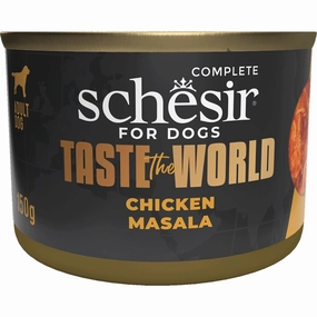 Schesir Taste The World Chicken Masala Adult Canned Dog Food 150g canned dog food wet dog food grain free dog food dog food with gravy beef dog food