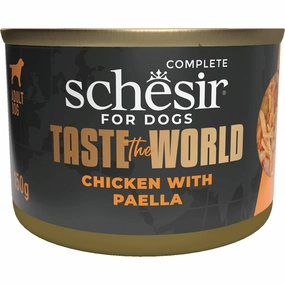 Schesir Taste The World Chicken With Paella Adult Canned Dog Food 150g canned dog food wet dog food grain free dog food dog food with gravy beef dog food