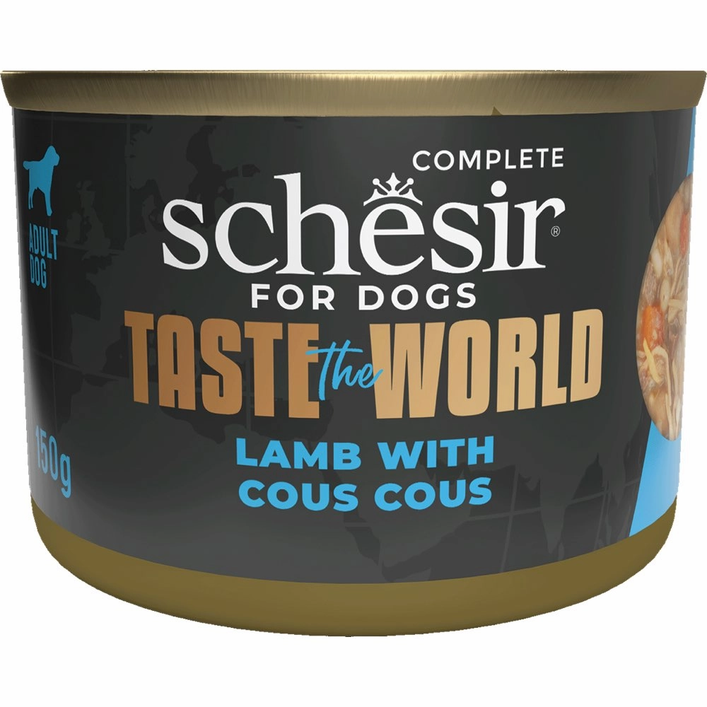 Schesir Taste The World Lamb With Cous Cous Adult Canned Dog Food 150g canned dog food wet dog food grain free dog food dog food with gravy beef dog food