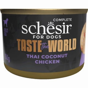 Schesir Taste The World Thai Coconut Chicken Adult Canned Dog Food 150g canned dog food wet dog food grain free dog food dog food with gravy beef dog food