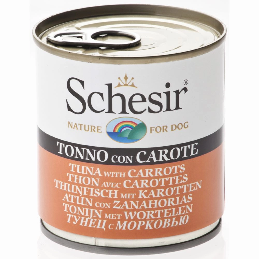 Schesir Tuna with Carrots Canned Dog Food 285g canned dog food wet dog food grain free dog food dog food with gravy beef dog food