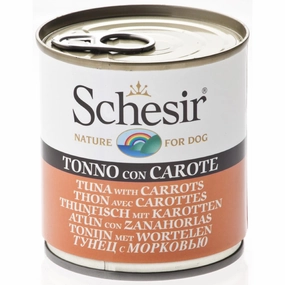 Schesir Tuna with Carrots Canned Dog Food 285g canned dog food wet dog food grain free dog food dog food with gravy beef dog food