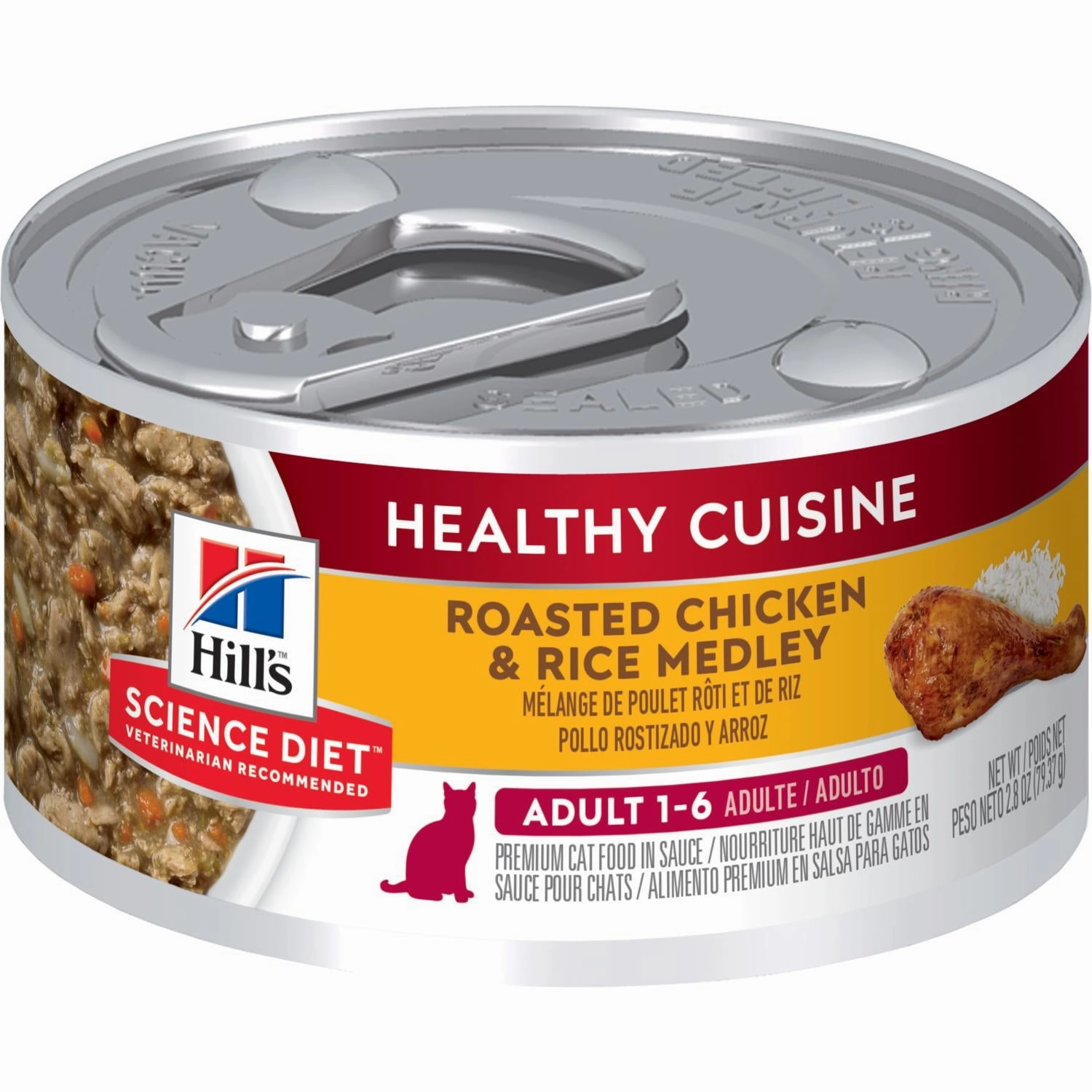 Science Diet Adult Healthy Cuisine Roasted Chicken & Rice Medley Wet Cat Food cat treats toys for cats cat hair remover cat cleaning supplies cat food bowl