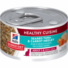 Science Diet Adult Healthy Cuisine Seared Tuna & Carrot Medley Wet Cat Food cat treats toys for cats cat hair remover cat cleaning supplies cat food bowl