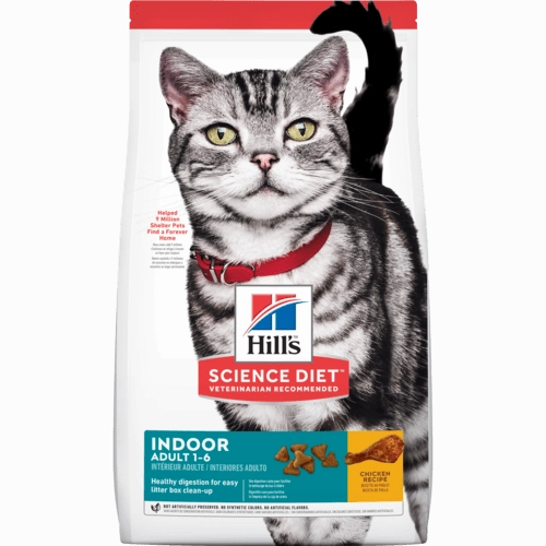 Science Diet Adult Indoor Chicken Recipe Dry Cat Food cat treats toys for cats cat hair remover cat cleaning supplies cat food bowl