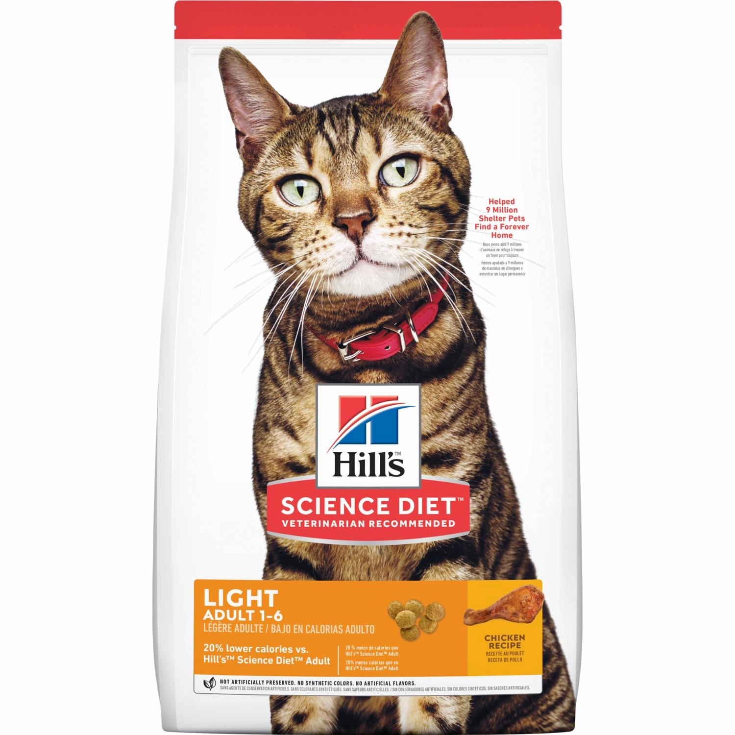 Science Diet Adult Light Chicken Recipe Dry Cat Food cat treats toys for cats cat hair remover cat cleaning supplies cat food bowl