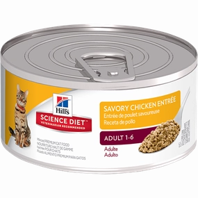 Science Diet Adult Savory Chicken Entree Wet Cat Food cat treats toys for cats cat hair remover cat cleaning supplies cat food bowl