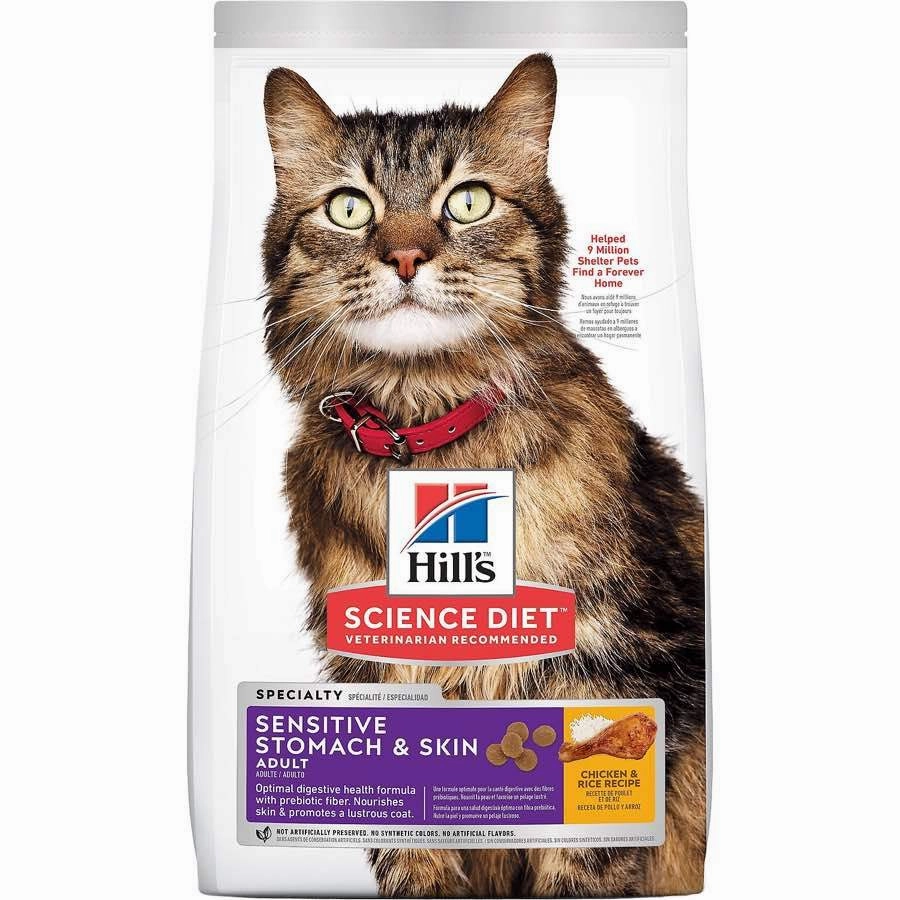 Science Diet Adult Sensitive Stomach & Skin Dry Cat Food natural cat food soft cat treats freeze dried cat food organic cat treats indoor cat food