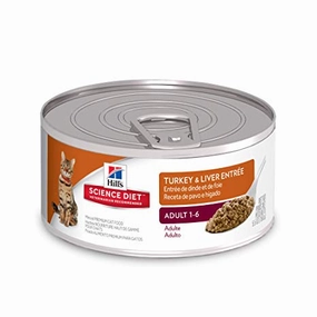 Science Diet Adult Turkey & Liver Entree Wet Cat Food cat treats toys for cats cat hair remover cat cleaning supplies cat food bowl