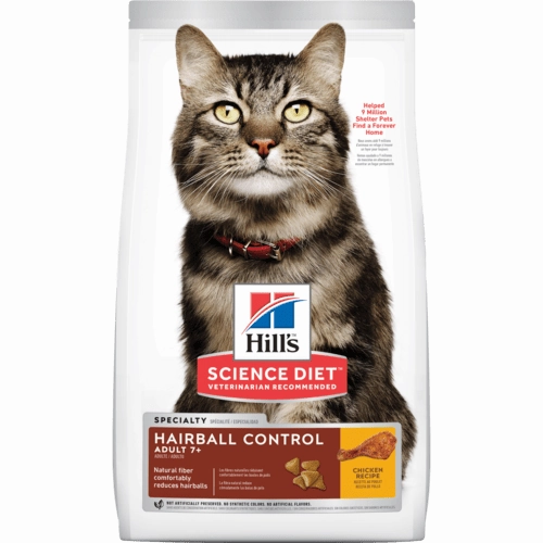 Science Diet Cat Adult 7  Hairball Control Chicken Recipe Dry Cat Food cat treats toys for cats cat hair remover cat cleaning supplies cat food bowl