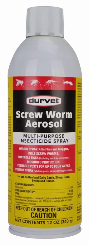 Screw Worm Aerosol Spray for Fly & Pest Control, 12 oz sheep feed sheep mineral sheep hay sheep pellets sheep salt block