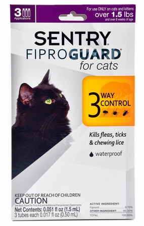 Sentry FiproGuard for Cats cat grooming cat shampoo cat conditioner cat comb cat grooming glove