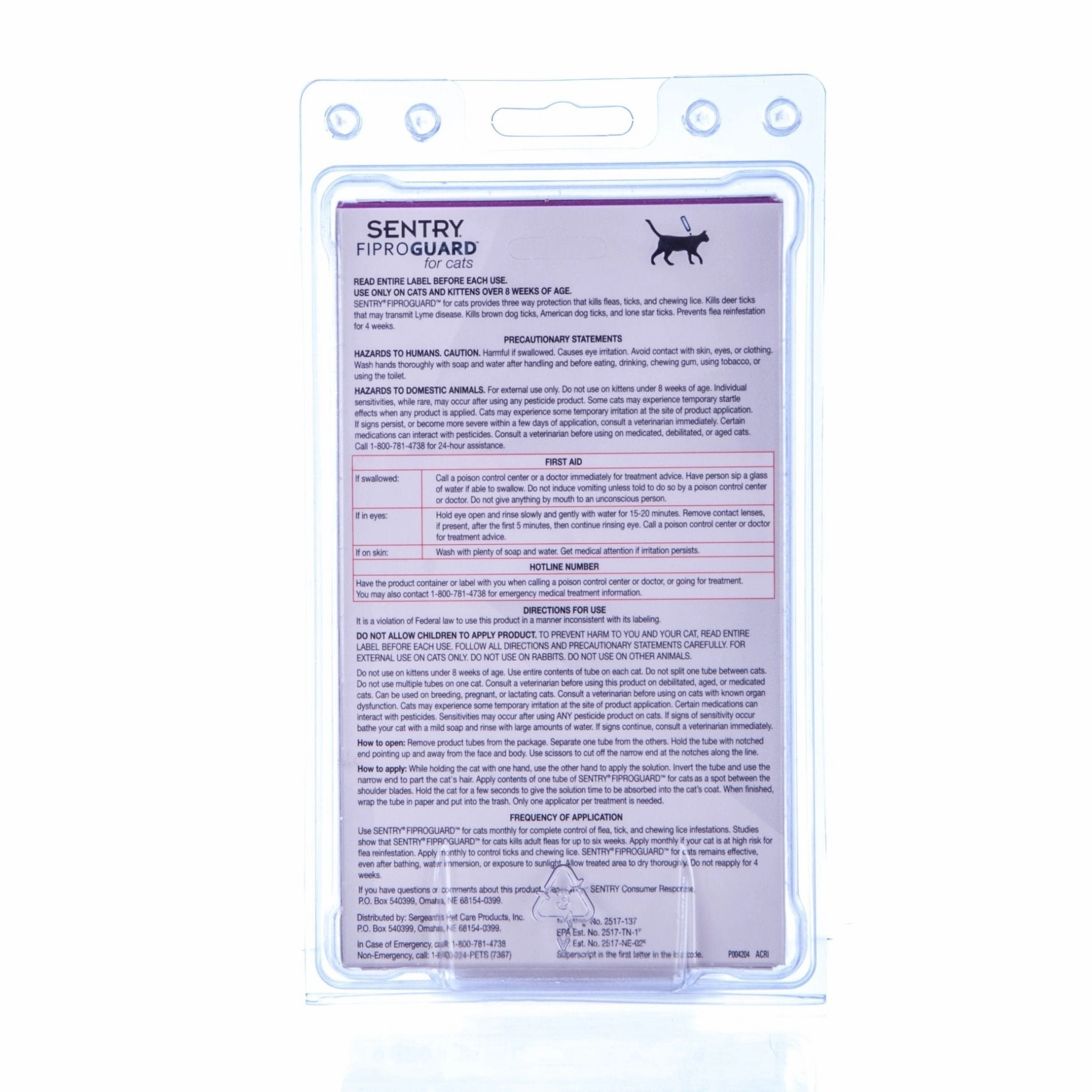 Sentry FiproGuard for Cats