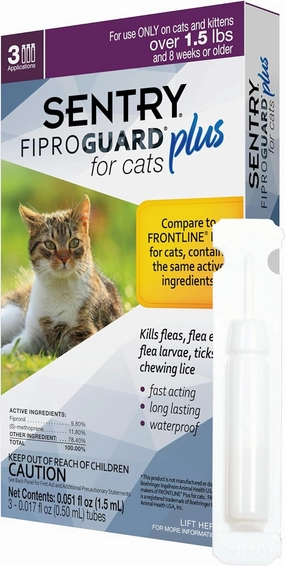 Sentry Fiproguard Plus for Cats plush dog toys fluffy dog toy dog cuddle toy dog toy set stuffed toy for dogs