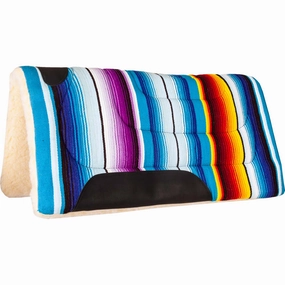Serape Fleece Bottom Saddle Pad, 32" x 32" cat fur care cat grooming tools cat deshedding brush cat bath kit cat nail trimmer