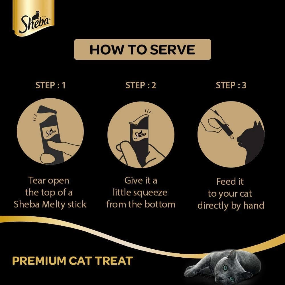 Sheba Chicken & Chicken Whitefish Sasami and Tuna Flavor and Tuna & Prawn Maguro Selection Melty Premium Cat Treats Combo