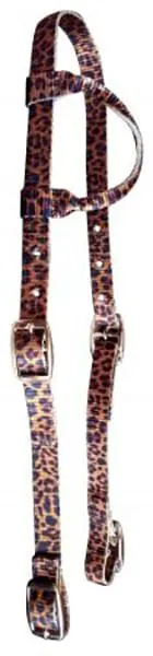 Showman Nylon One Ear Patterned Horse Headstall w/ Nickel Plated Buckles