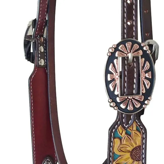 Showman "Sunflower & Buckstitch" Headstall