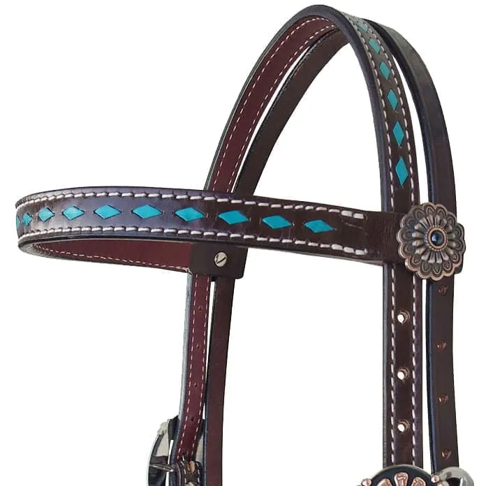 Showman "Sunflower & Buckstitch" Headstall