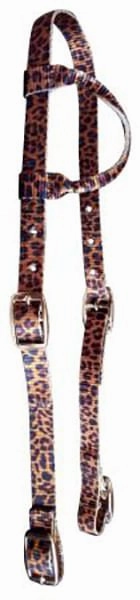 Showman Nylon One Ear Patterned Horse Headstall w/ Nickel Plated Buckles