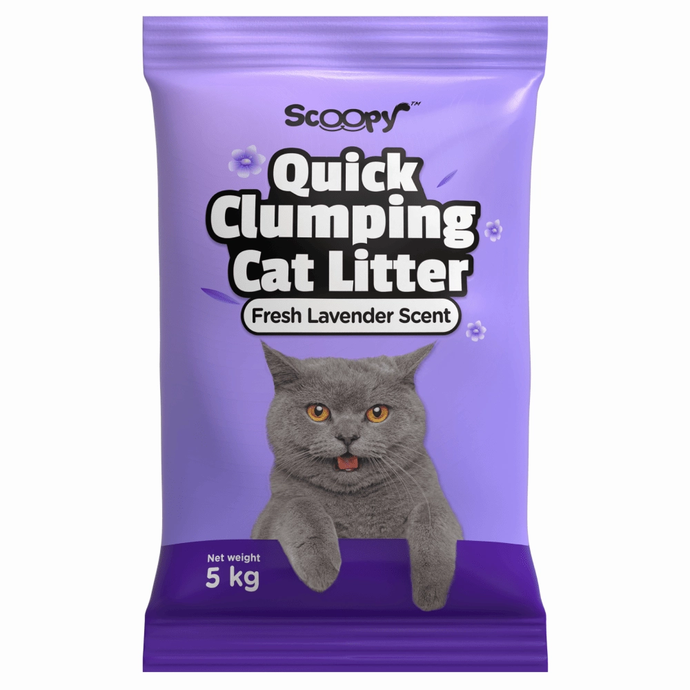 Signature Grain Zero Ocean Fish Sardine Mackerel Kitten Dry Food, Scoopy Lavender Natural Brown Sand Cat Litter Combo