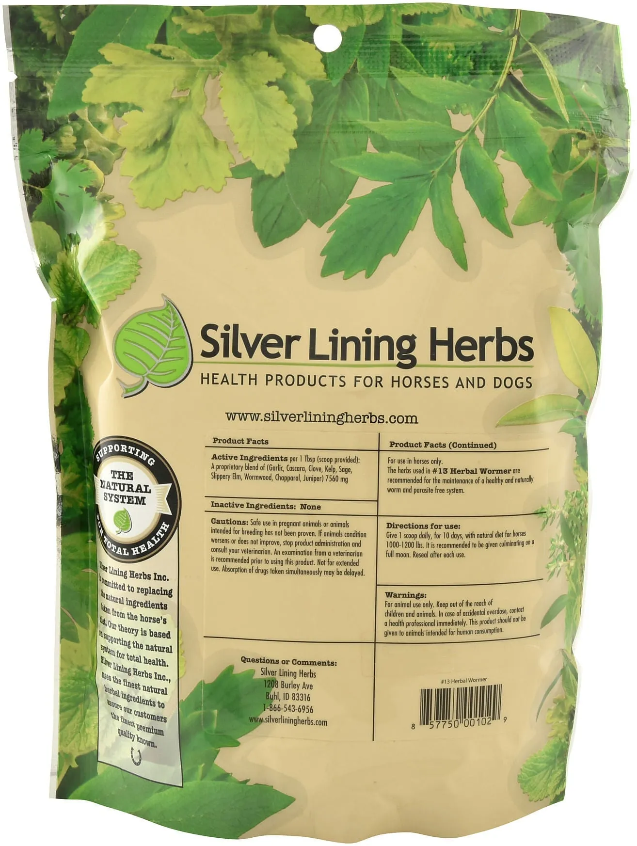 Silver Lining Herbs Herbal Wormer for Horses