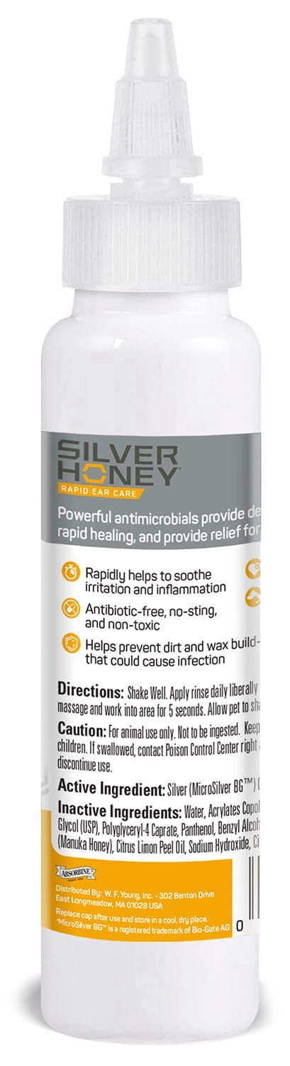 Silver Honey Rapid Ear Care Vet Strength Ear Rinse, 4 fl oz Bottle