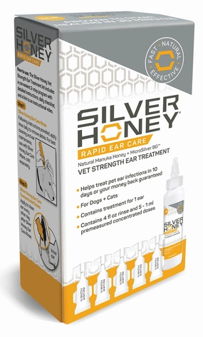 Silver Honey Rapid Ear Care Vet Strength Ear Treatment Rinse   Concentrated Doses cat beds cat scratching post cat shampoo cat tunnel cat brush