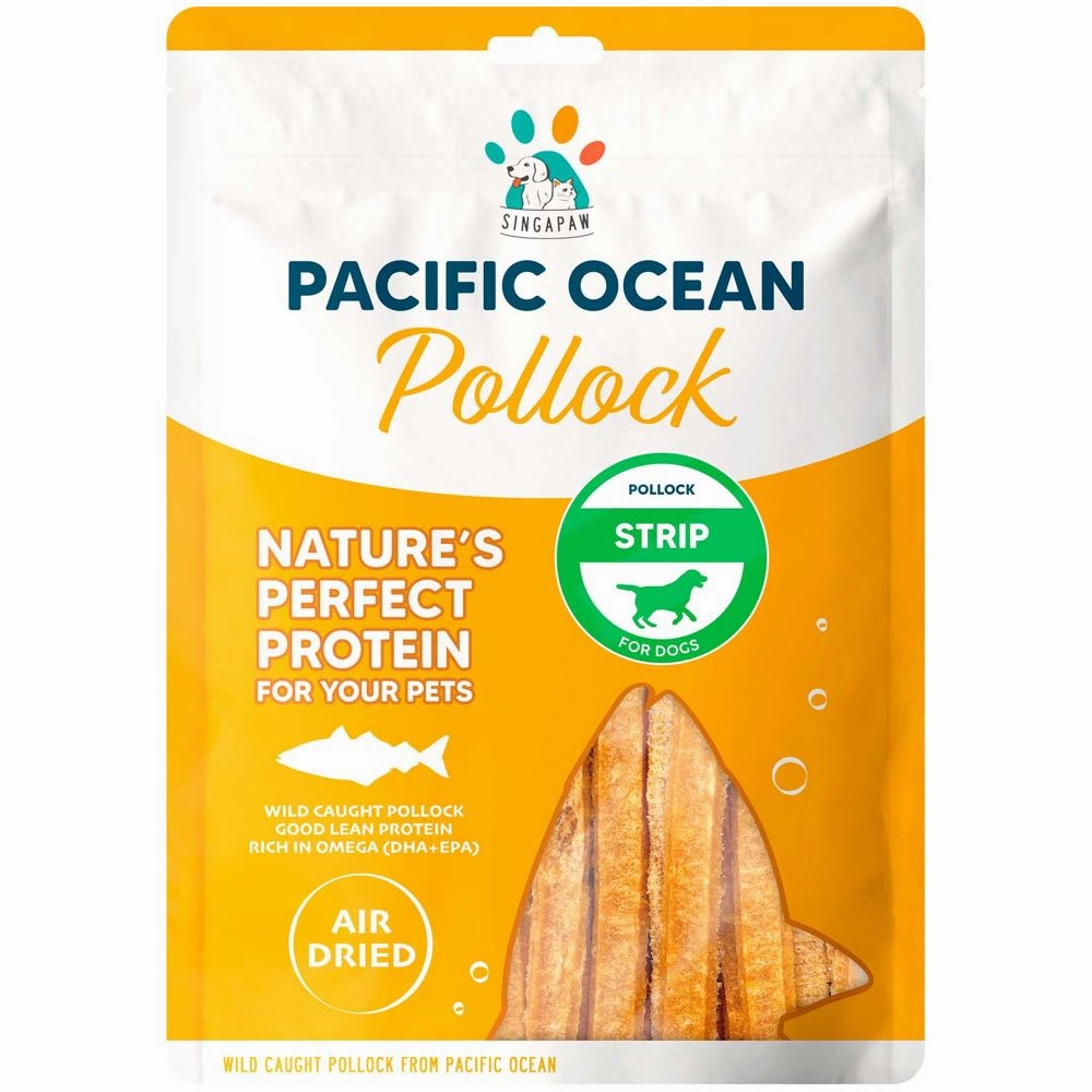 Singapaw Pacific Ocean Pollock Strip Air-Dried Dog Treats 70g dog sweater dog tuxedo dog dress holiday dog outfit dog birthday shirt
